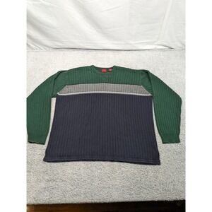 Vintage Arrow Sweater Mens‎ XL Navy Blue Green Gray Fishermans Preppy Y2K